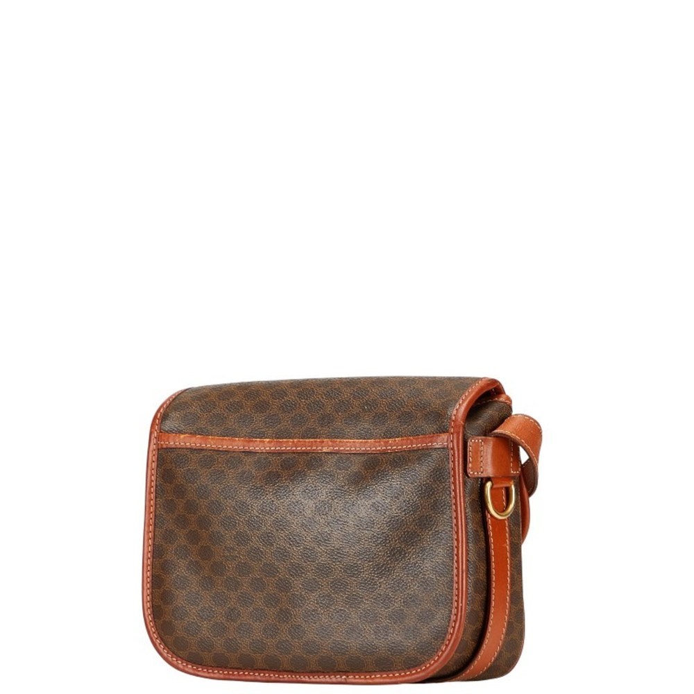 Celine Macadam Shoulder Bag Brown Leather Women's CELINE - Picture 2 of 10
